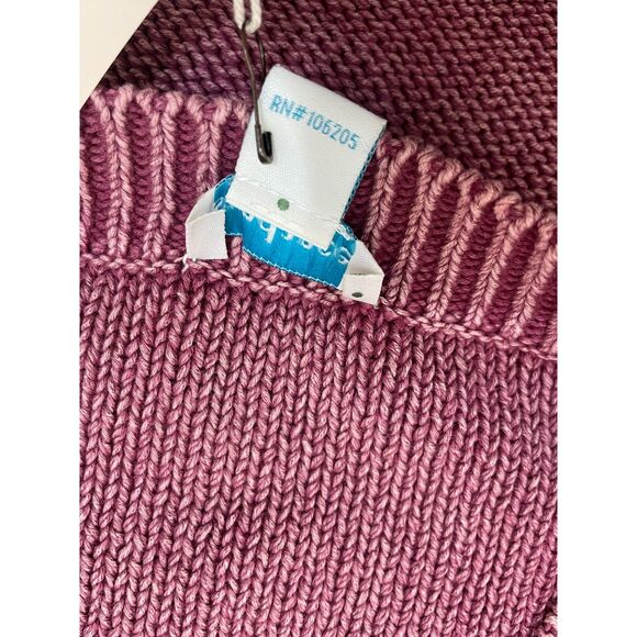 Sundance Women's M Pink Sweater Cotton Tight-Knit Casual Drop Shoulder Oversized - Picture 5 of 8